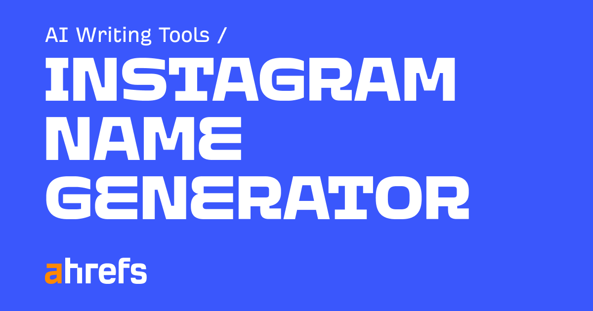 Kostenloser AIInstagramNamensgenerator