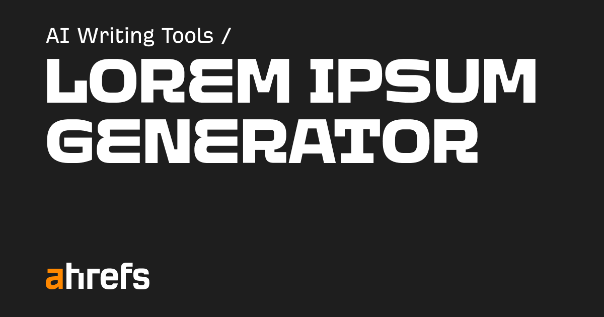 Free AI Lorem Ipsum Generator