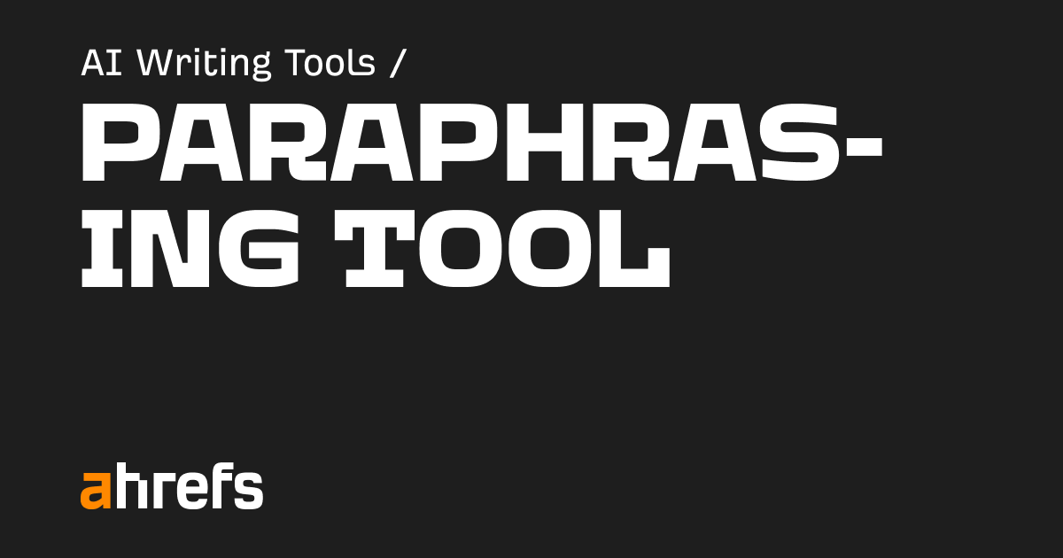 Darmowe narzędzie Paraphrasing Tool oparte na AI