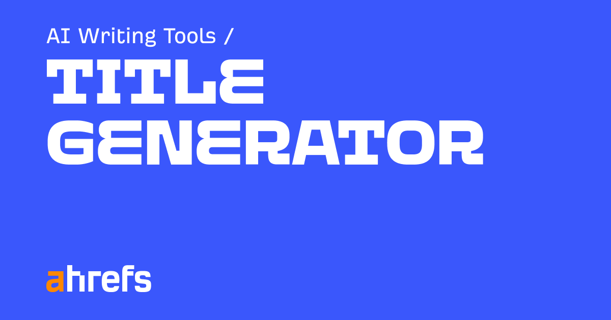 Free AI Title Generator