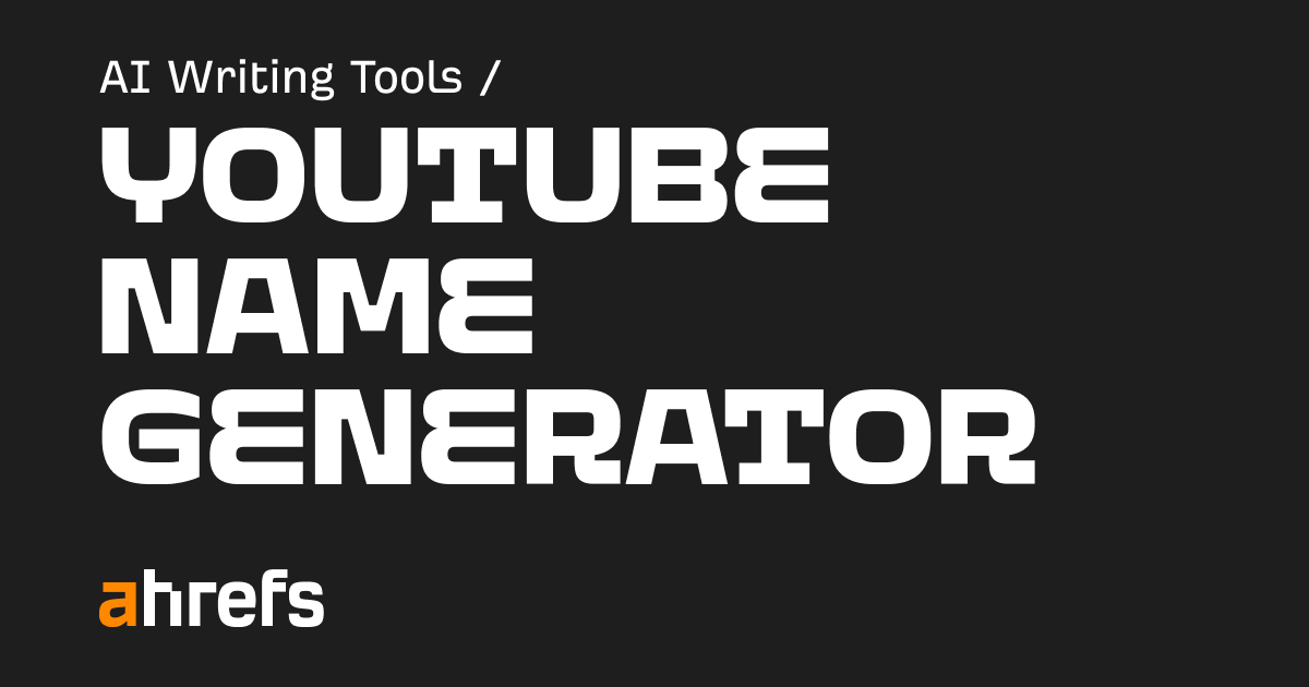 Free AI YouTube Name Generator