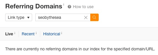 How to use SE: Referring domains-1