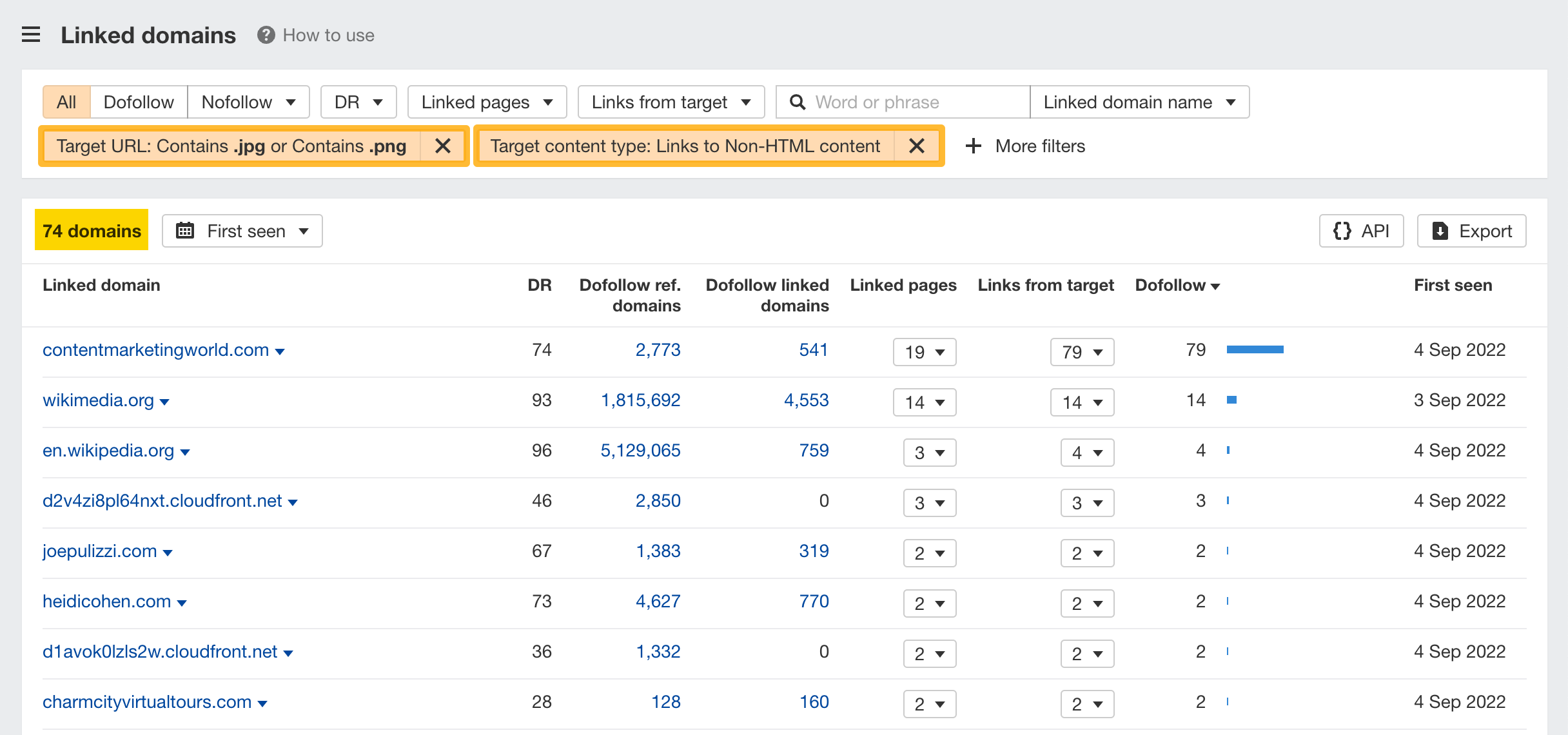 How to use SE: Linked domains-4