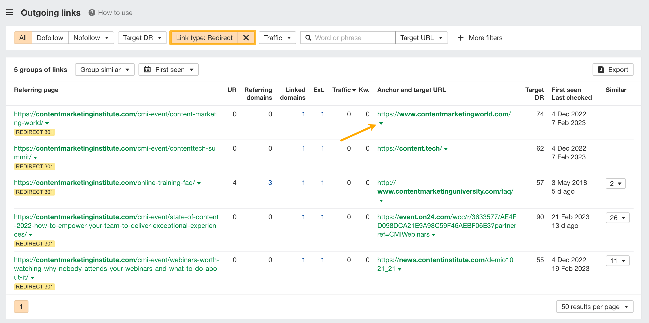 How to use SE: Outgoing links-6