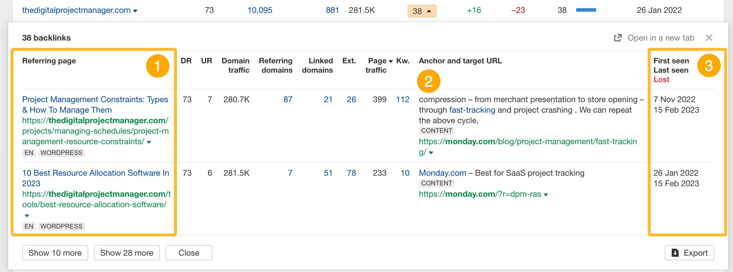 How to use SE: Referring domains-9