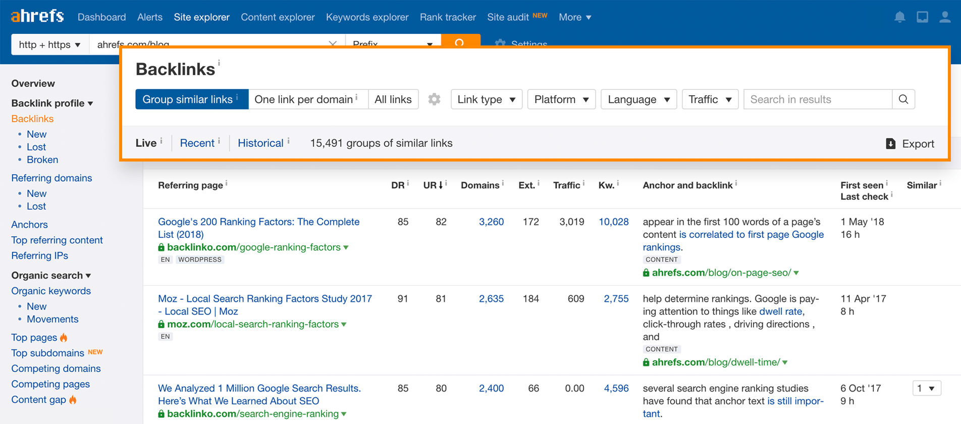 Free Backlink Checker By Ahrefs Check Backlinks To Any Site