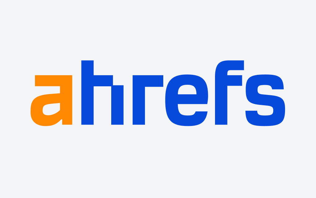 Ahrefs logo on light background